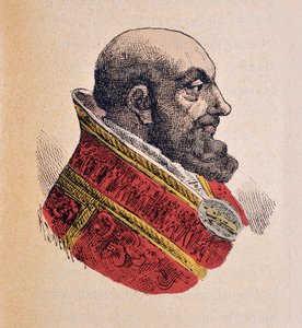 Ritratto di Papa Innocenzo X (Innocenzo, Innocentius o Giovanni Battista Pamphili) (1644-1655), 1898 (incisione con colorazione successiva)